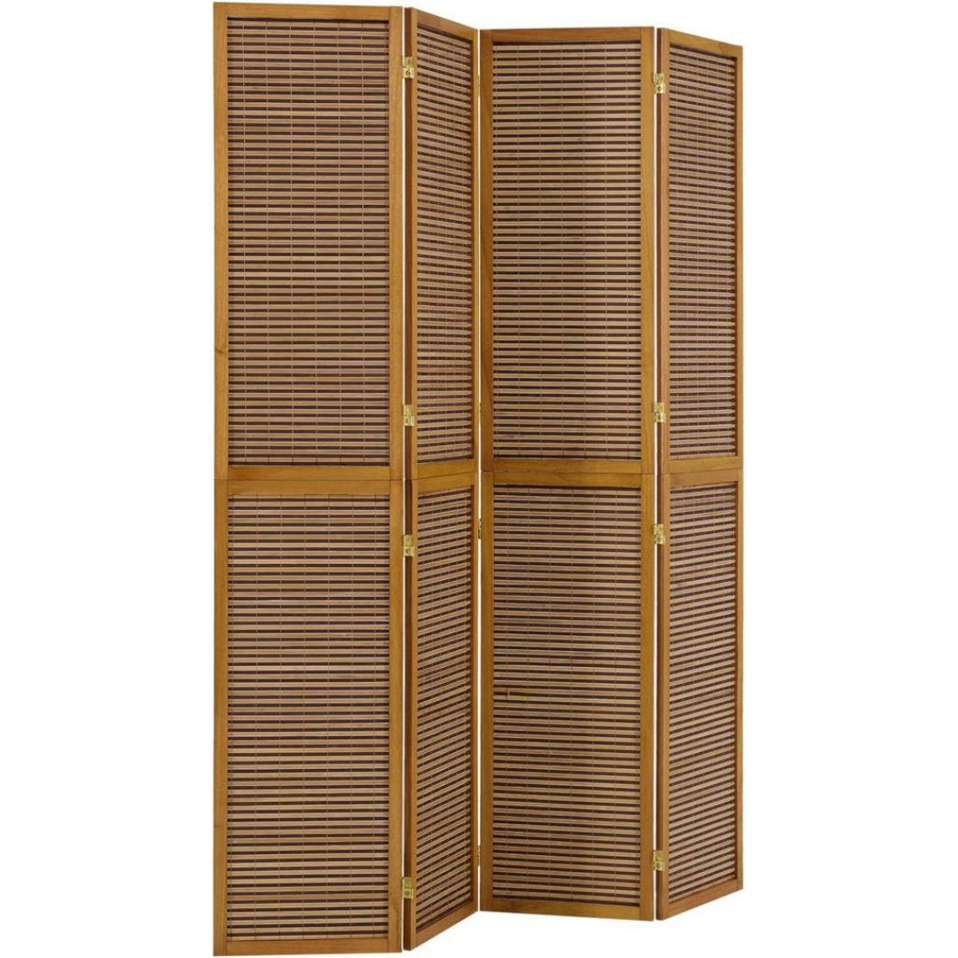 Paravent / Separateur de Piece en Bambou - Un paravent en bois et bambou pour une ambiance naturelle et stylee