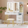 Tabouret en MDF, Finition Blanc