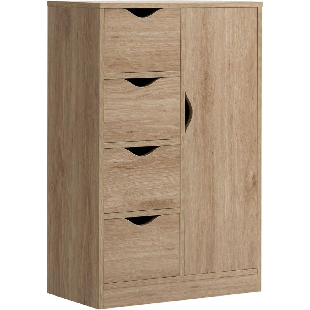 Commode: La structure aux lignes ultra epurees cree un look simple mais elegant