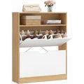 Armoire a Chaussures Format 24 x 80 x 102 cm, en Bois de Chene