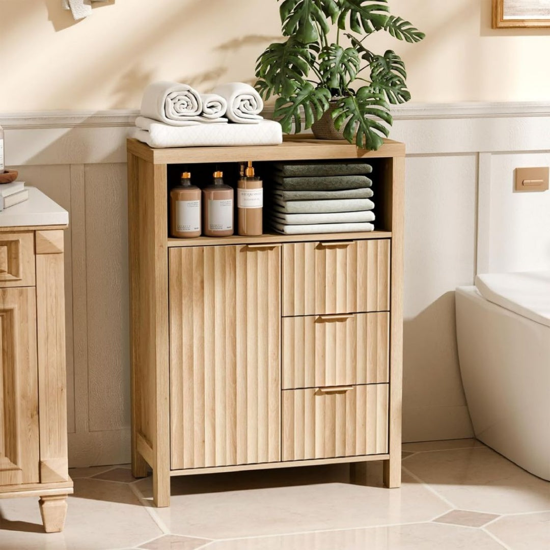Espace de Rangement SuffisantCet organisateur de salle de bain est dote de 4 tiroirs - Armoire de Salle de Bain