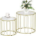 Compose de deux tables basses en verre de dimensions distinctes - Table