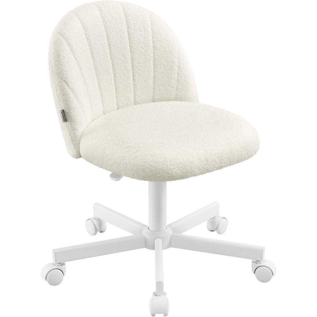 Chaise de Bureau Ergonomique en Contreplaque, Finition Blanc
