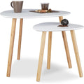 Table d'Appoint en MDF, Finition Blanc