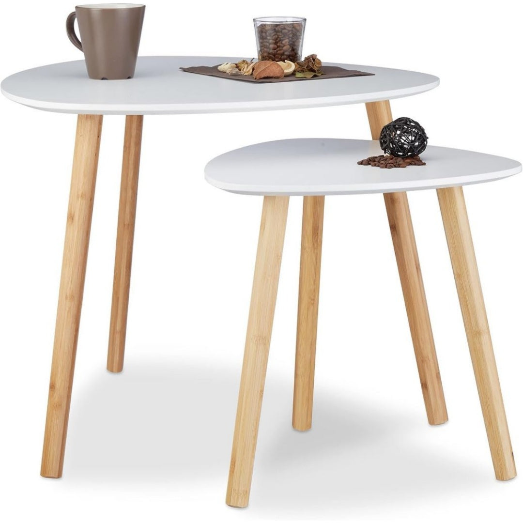 Table d'Appoint en MDF, Finition Blanc