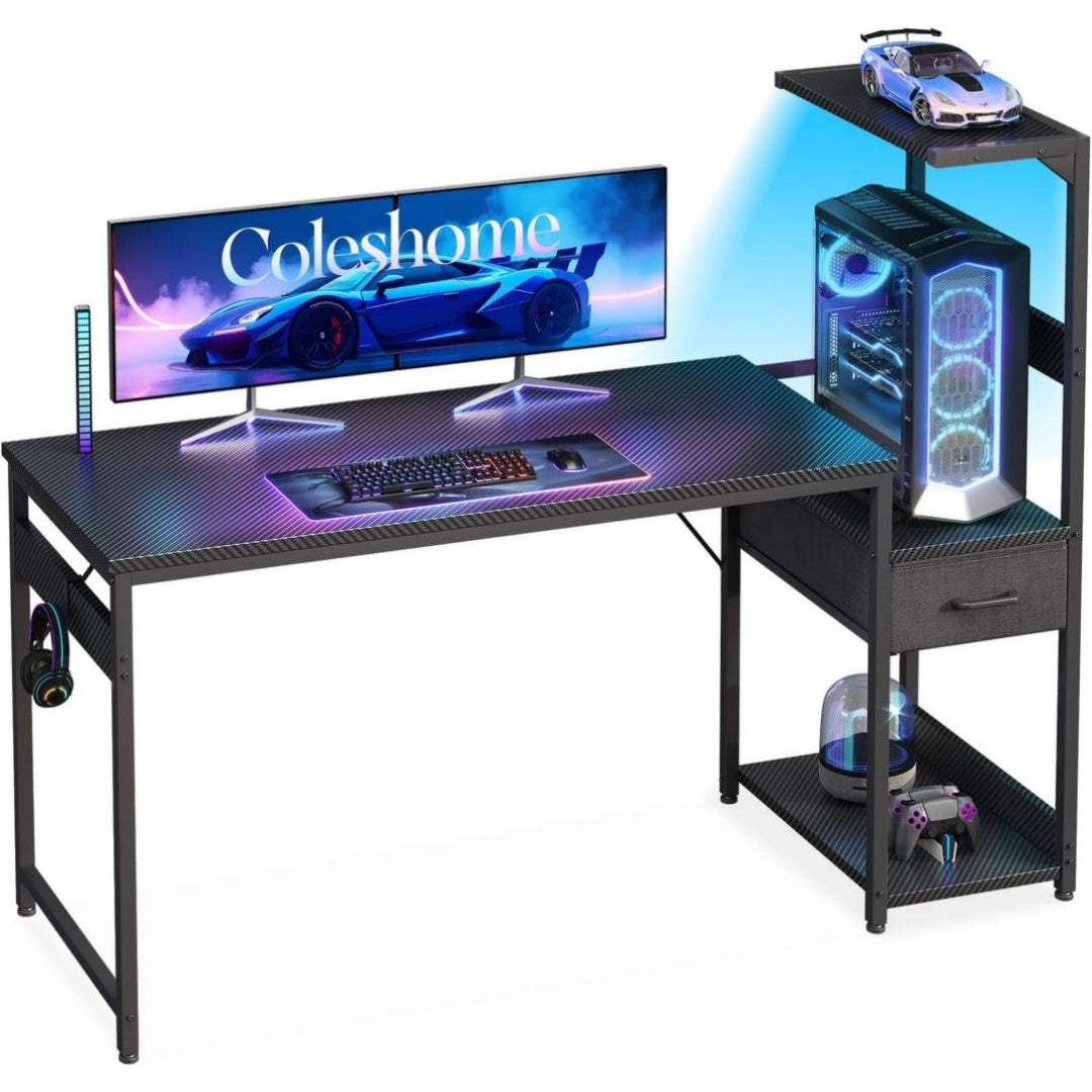 Bureau Informatique / Gaming au Style Naturel et Moderne
