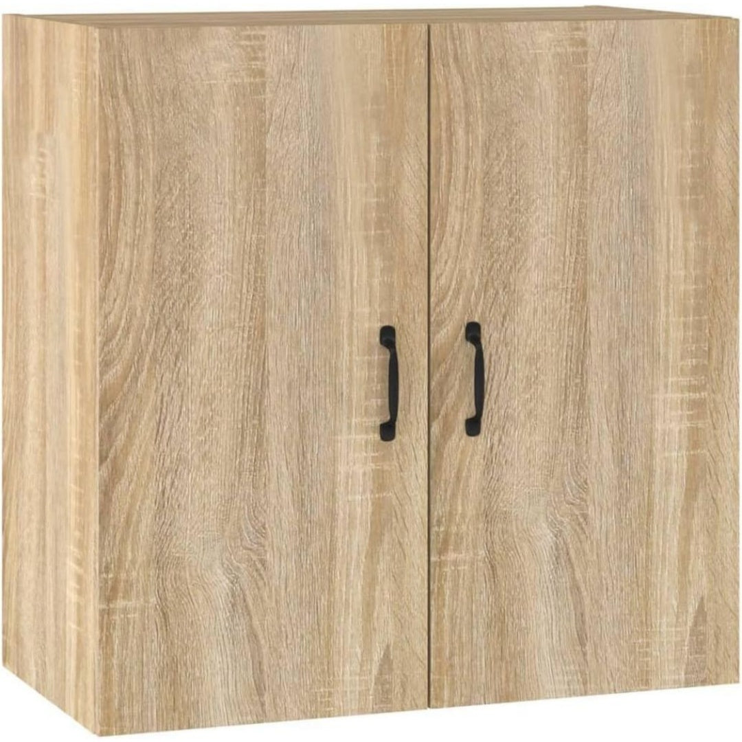 Armoire Suspendue Murale en Bois d'Ingenierie, Finition Chene