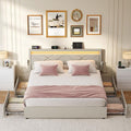 Lit Beige en Acier