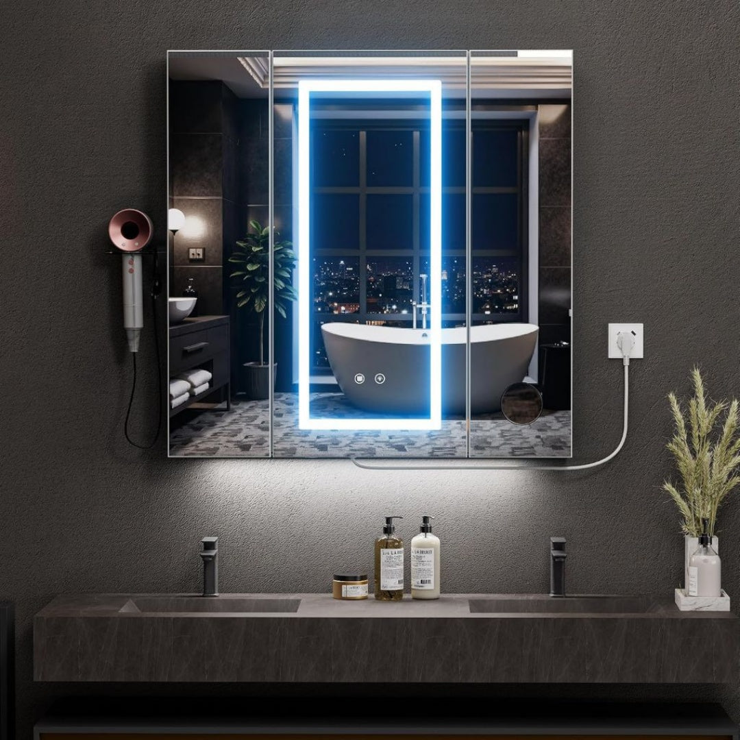 Meuble de Salle de Bain 80 x 80 x 16 cm, Panneau de Particules Cuivre