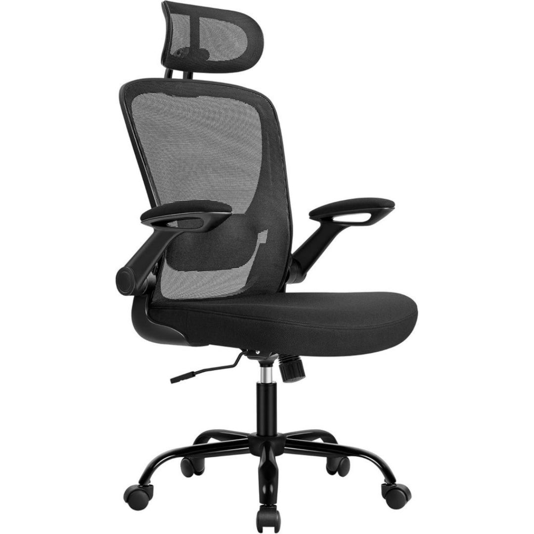 Chaise de Bureau Ergonomique en Plastique, Finition Noir